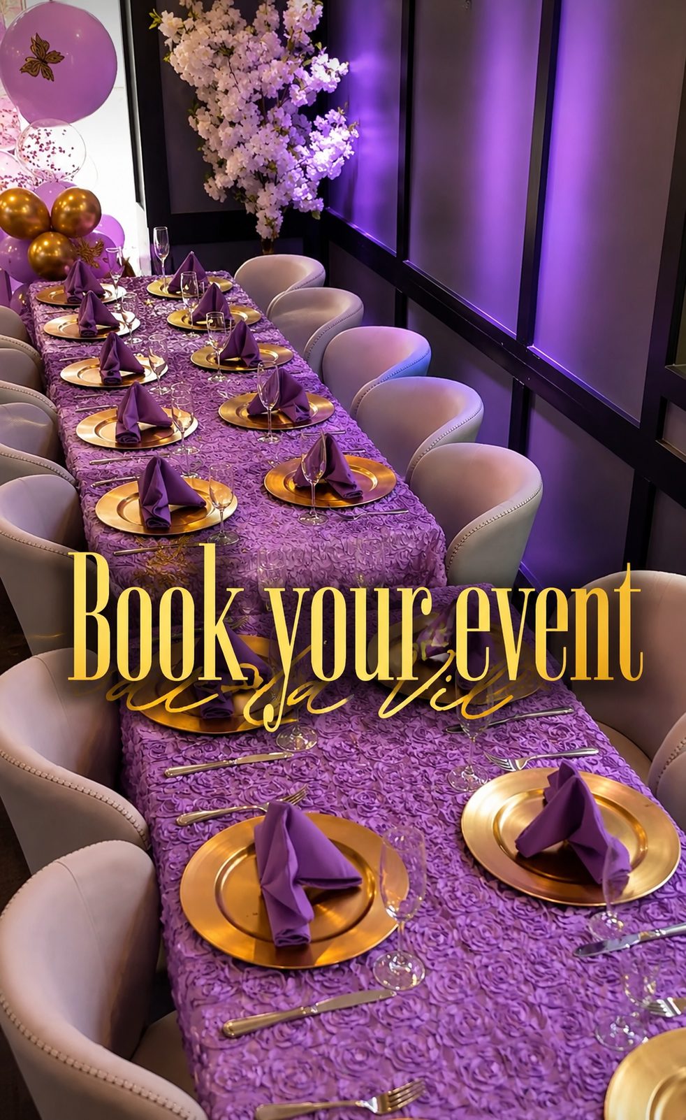 Reserva tu evento en La Villa