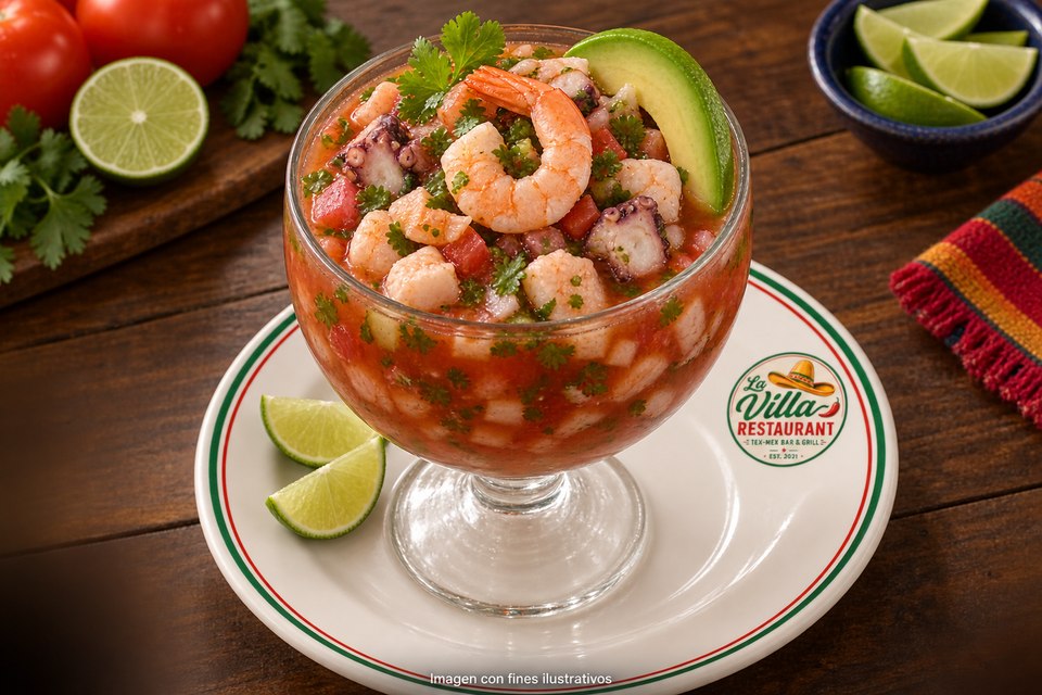 Ceviche y mariscos frescos